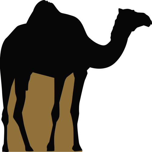 1 Hump Arabian Camel Silhouette Cardboard Cutout Free Shipping